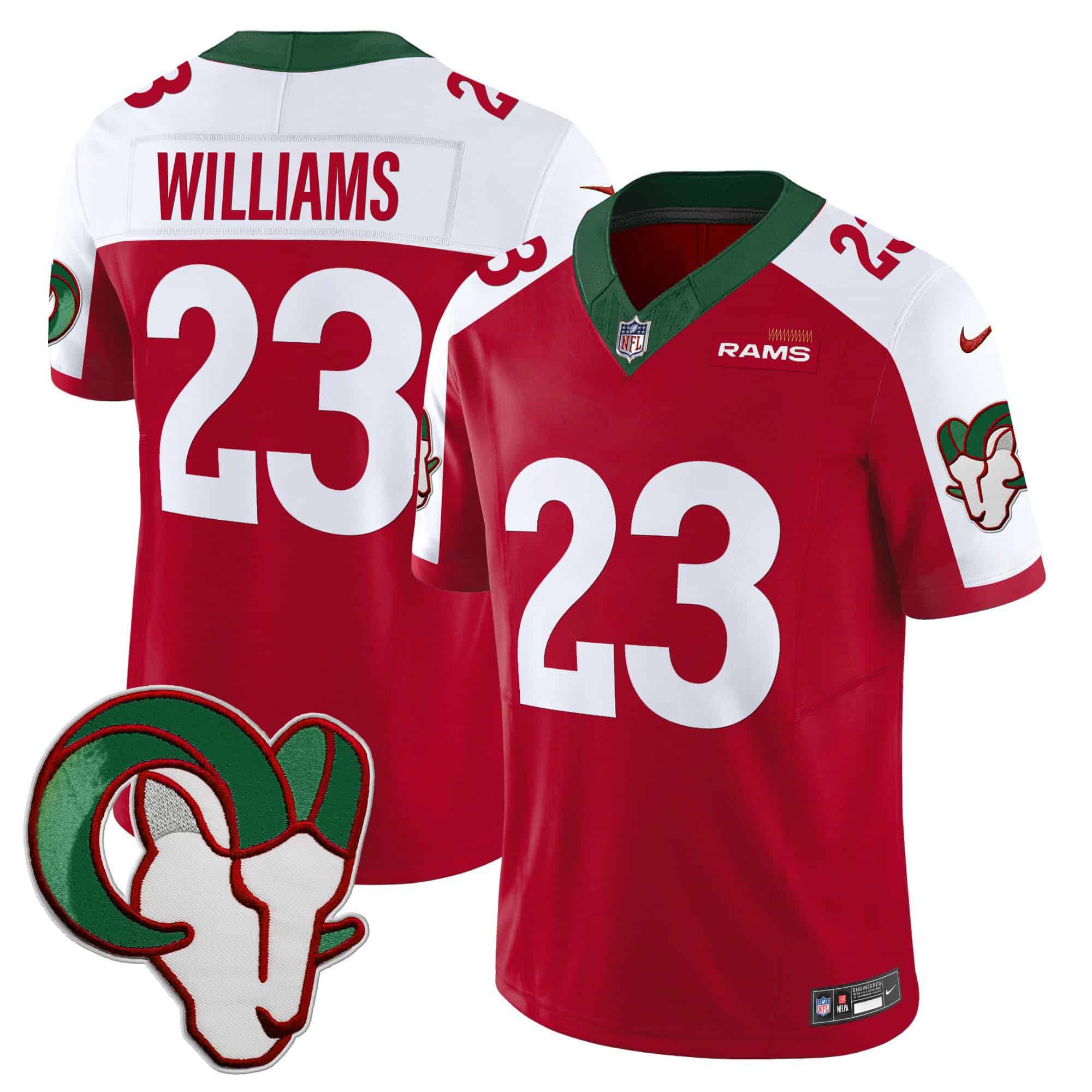Men Los Angeles Rams #23 Williams Red 2024 Nike Mexico Vapor Limited NFL Jersey